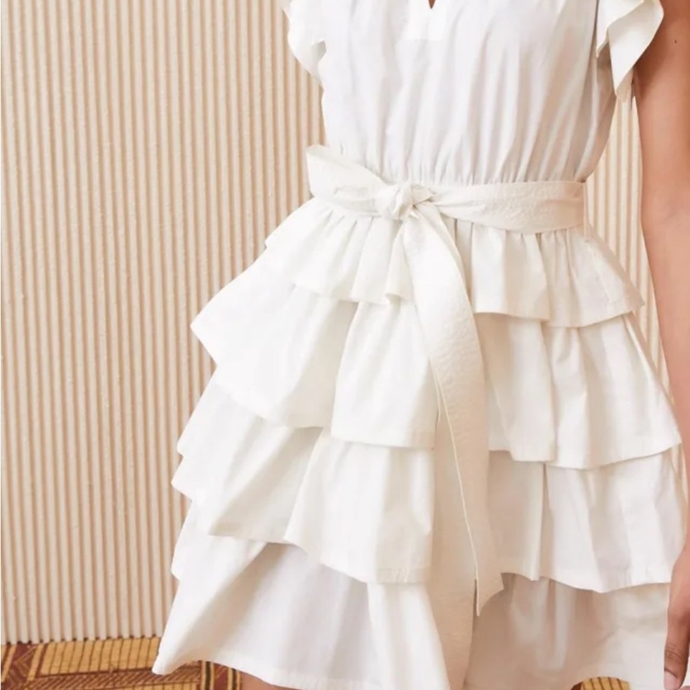 Ulla Johnson Bone color Ruffle Dress